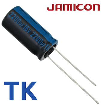 2200мкФ 16В (10x21) TKR-105C Конденсатор электролитический