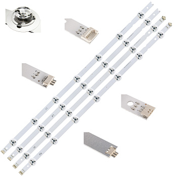 Светодиодная планка для подсветки ЖК панелей 55" V14 Slim DRT Rev0.0 1 (комплект на алюминиевом осно