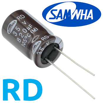 820мкФ 35В (13x20) RD-105C Конденсатор электролитический