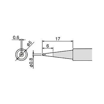 PX-60RT-0.8D жало (d6.5х26мм) GOOT