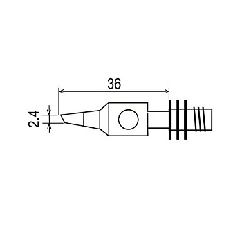 GP-101T-2.4C жало для газового паяльника GOOT