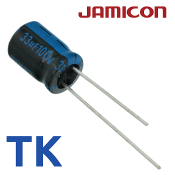 33мкФ 100В (8x12) TKR-105C Конденсатор электролитический
