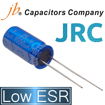 1000мкФ 25В (10x21) JRC Конденсатор электролитический