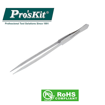 1PK-115T Pro'sKit Пинцет прямой удлиненный (120/200мм)