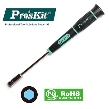 SD-081-M6 Pro'sKit Отвертка прецизионная торцевая М6.0