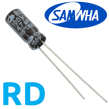 4,7мкФ 100В (5x11) RD-105C Конденсатор электролитический