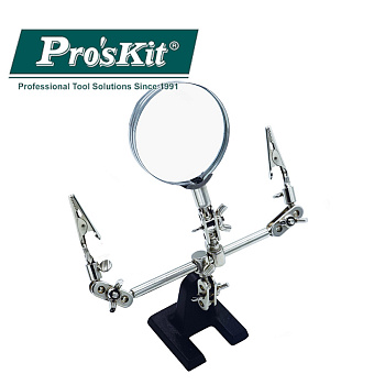 608-391A Proskit Зажим настольный вспомогательный "третья рука" с лупой