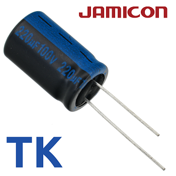 220мкФ 100В (12,5x20) TKR-105C Конденсатор электролитический