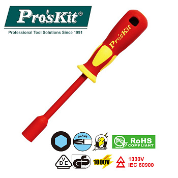SD-800-M13 Pro'sKit Отвертка торцевая диэлектрическая 1000В (М13х125)