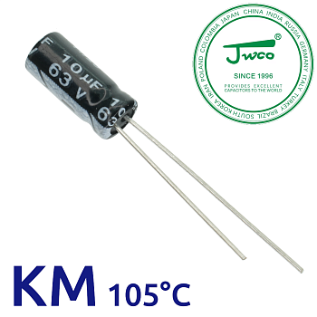 10мкФ 63В (5x11) KM-105C Конденсатор электролитический