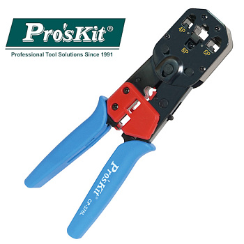 CP-376L Клещи ПРОФЕССИОНАЛЬНЫЕ для обжима витой пары(модульных разъемов) (8P/6P/4P, трещотка, 205мм)