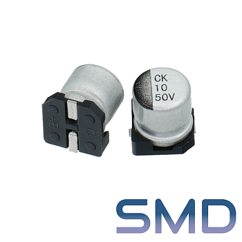 10мкФ 50В (5x5,5) SMD-монтаж Конденсатор электролитический