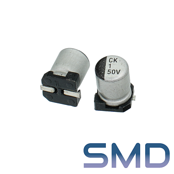1мкФ 50В (4x5,5) SMD-монтаж Конденсатор электролитический
