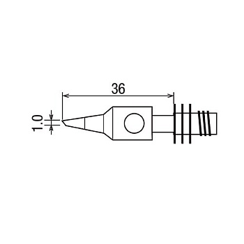GP-101T-1C жало для газового паяльника GOOT