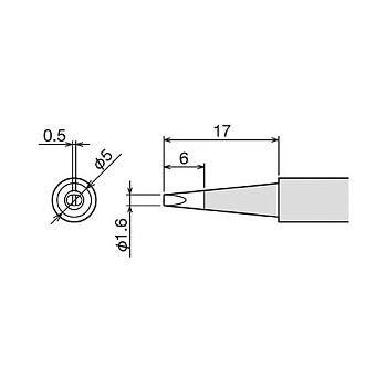 PX-60RT-1.6D жало (d6.5х26мм) GOOT