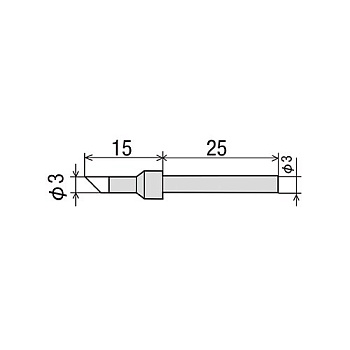 CS-20/30RT-3C жало для паяльника CS21/31(d3х40мм) goot