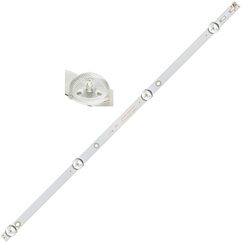 Светодиодная планка для подсветки ЖК панелей 4708-K49WDC-A4113N01 (477 мм, 4 линзы)