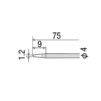 R-48ВС жало GOOT D=4мм (конус со скосом)