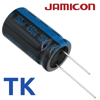 150мкФ 450В (22x40) TKR-105C Конденсатор электролитический