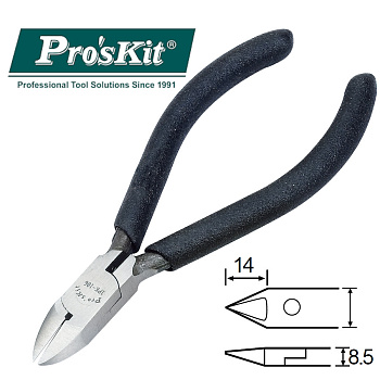1PK-106 Pro'sKit Кусачки (медь до 2мм, 125мм, пружина)