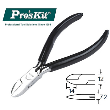 1PK-239 Pro'sKit Кусачки (медь до 2мм, 125мм,пружина)