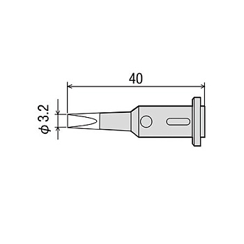 GP-501RT-3.2D жало для газового паяльника GOOT