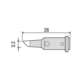 GP-510RT-3.2C жало для газового паяльника GOOT