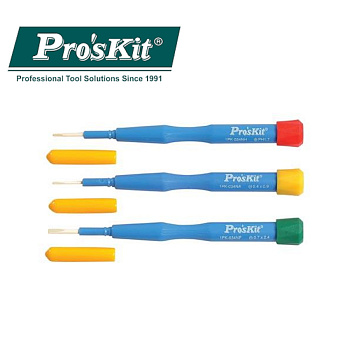1PK-034NA Pro'sKit Отвертка с керамическим наконечником (- 0,4х0,9мм)