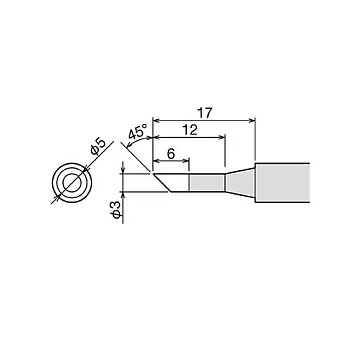 PX-60RT-3CR жало (d6.5х26мм) GOOT