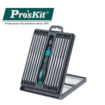 SD-9824 Pro'sKit Отвертка со сменными битами (12 двухстронних бит, трещотка)