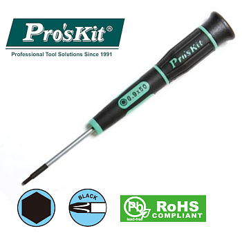 SD-081-H2 Pro'sKit Отвертка прецизионная шестигранная (0,9х50мм)