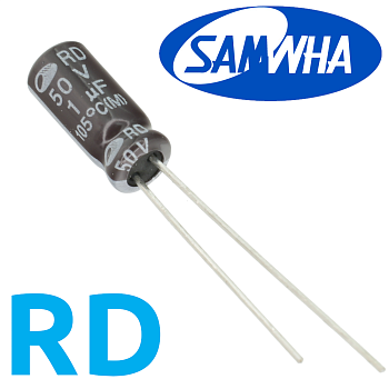 1мкФ 50В (5x11) RD-105C Конденсатор электролитический