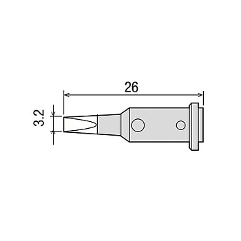 GP-510RT-3.2D жало для газового паяльника GOOT