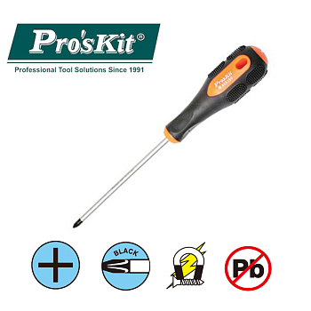 9SD-213B Pro'sKit Отвертка ручная (+#2 6x150мм) Pro-Soft