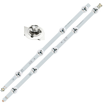Светодиодная планка для подсветки ЖК панелей 42" V14 Slim DRT Rev0.3 1 R2/L2 (комплект на алюминиево