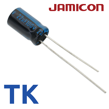 22мкФ 100В (6,3x11) TKR-105C Конденсатор электролитический