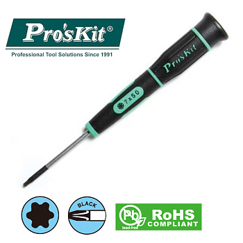 SD-081-T7 Pro'sKit Отвертка прецизионная Torx (звезда) T7