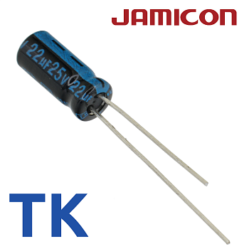 22мкФ 25В (5x11) TKR-105C Конденсатор электролитический