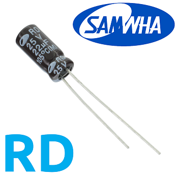22мкФ 25В (5x11) RD-105C Конденсатор электролитический