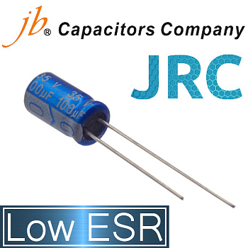 100мкФ 35В (6,3x11) JRC Конденсатор электролитический