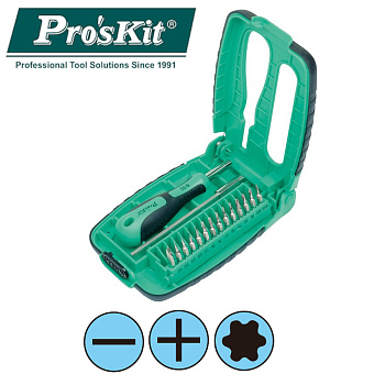 SD-9804 Pro'sKit Отвертка со сменными битами прецизионная (14 бит)