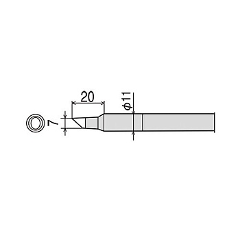 CXR-100RT-7С жало (d11мм) для паяльника CXR-100