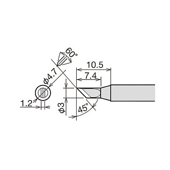 RX-80HRT-3K жало-нагреватель 24V GOOT
