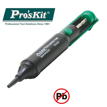 8PK-366N-G Pro'sKit Оловоотсос механический вакуумный с тефлоновым наконечником