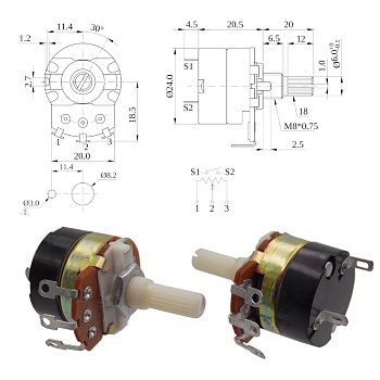 WH138 50 кОм Резистор переменный
